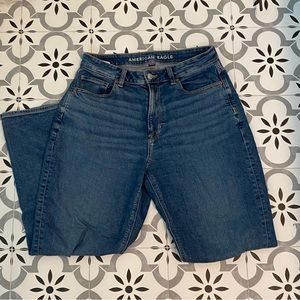 american eagle high rise stretch mom jeans